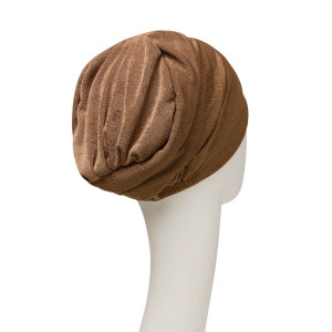 Turban Set Boho Spirit Sapphire, Caramel & Bohemian Mix, Poliester/Captuseala Vascoza din bambus-4