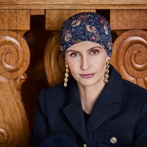 YOGA turban, Amber Garden, Vascoza din bambus