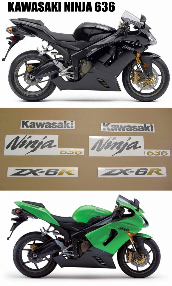 Set stickere Kawasaki NINJA zx-6r 636