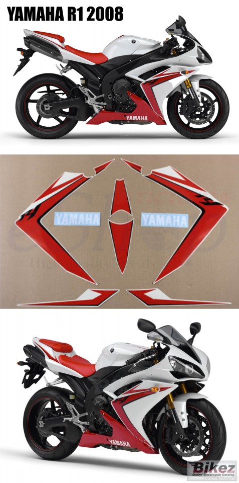 Set stickere moto Yamaha YZF R1 2007 - 2008