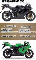Set stickere Kawasaki NINJA zx-6r 636