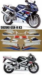 Set stickere moto suzuki gsx-r 600 - 750 K3 2002-2003