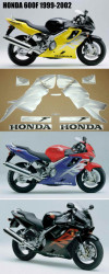 Set stickere moto HONDA 600F 1999 - 2002