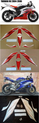 Set stickere moto Yamaha YZF R6 2004 - 2006