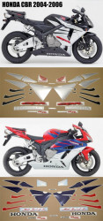 Set stickere moto Honda cbr 2004 - 2006