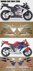 Set stickere moto Honda cbr 2004 - 2006