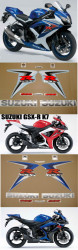 Set stickere moto SUZUKI GSX - R K7