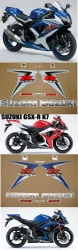 Set stickere moto SUZUKI GSX - R K7