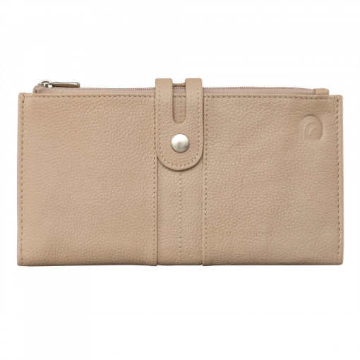 Дамски портфейл Delis, Milada PT1227, естествена кожа, крем