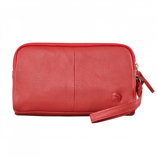 Дамски портфейл Delis, Naiara PT1229, естествена кожа, червен