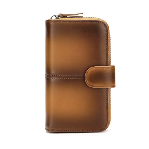Дамски портфейл Delis, Amirel PT1406, естествена кожа, кафяв
