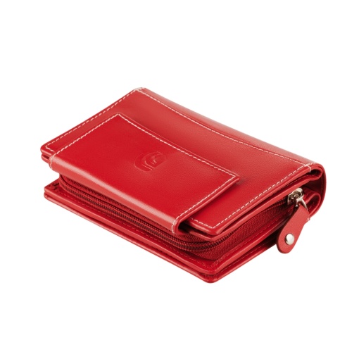 Дамски портфейл Delis, Aerith PT1427, естествена кожа, червен