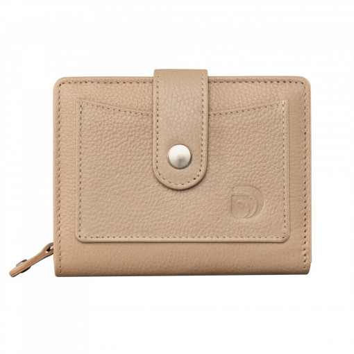Дамски портфейл Delis, Nolita PT1233, естествена кожа, крем