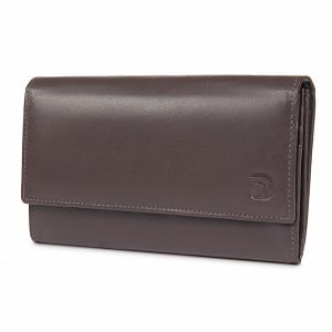 Дамски портфейл Delis, Bailey PT1185, естествена кожа, кафяв - Img 1