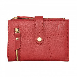 Дамски портфейл Delis, Leandra PT1235, естествена кожа, червен - Img 1
