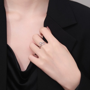 Регулируем пръстен, сребро 925, JW1364, елегантен дизайн, родиево покритие - Img 2