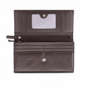 Дамски портфейл Delis, Bailey PT1185, естествена кожа, кафяв - Img 2