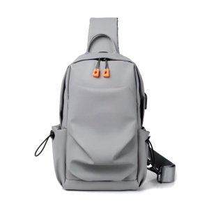 Мъжка чанта, Thalion GT3739, USB порт, сива - Img 1