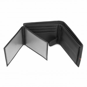 Мъжки портфейл Delis, Frederic PT1158, естествена кожа, черен - кафяв - Img 5