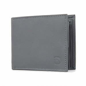 Мъжки портфейл Delis, Narcis PT1162, естествена кожа, сив - Img 1