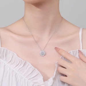 Сребърно колие 925, JW1238, елегантен дизайн, с родиево покритие - Img 2