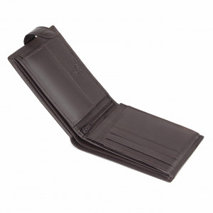 Мъжки портфейл Delis, Dima PT1178, естествена кожа, тъмнокафяв - Img 4