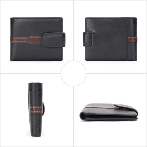 Мъжки портфейл, Eros PT1341, естествена кожа, Black-Baro - Img 4