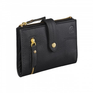 Дамски портфейл Delis, Leandra PT1234, естествена кожа, черен - Img 2