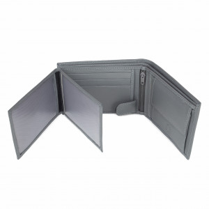 Мъжки портфейл Delis, Alvaro PT1172 , естествена кожа, сив - Img 3