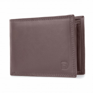 Мъжки портфейл Delis, Ilias PT1165, естествена кожа, кафяв - Img 1