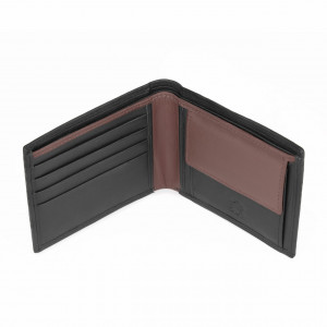 Мъжки портфейл Delis, Narcis PT1160, естествена кожа, Black-Maro - Img 5