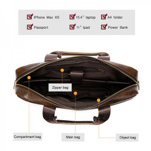 Портфейл за мъже, Joe GT1300, естествена кожа, тъмнокафяв - Img 3