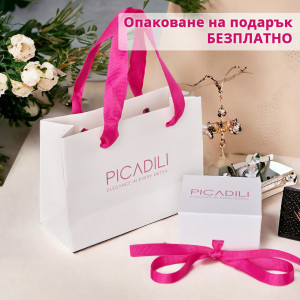 Сребърно колие 925, JW637, 3 кръга, с родиево покритие - Img 3