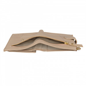 Дамски портфейл Delis, Leandra PT1236, естествена кожа, крем - Img 5