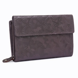 Дамски портфейл, Lyrda PT1358, естествена кожа, тъмнокафяв - Img 10