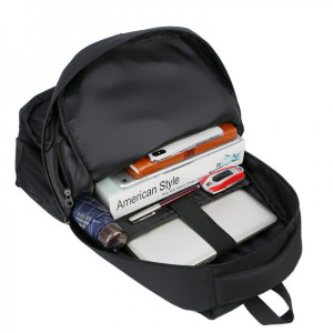 Мъжка раница Jason GT1478, многофункционална, за лаптоп, с USB порт, черна - Img 2