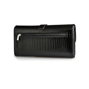 Дамски портфейл, Ameline PT1247, естествена кожа, черен - Img 2