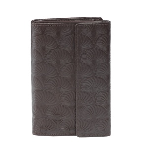 Дамски портфейл, Lyrda PT1358, естествена кожа, тъмнокафяв - Img 1