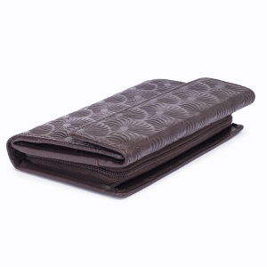 Дамски портфейл, Lyrda PT1358, естествена кожа, тъмнокафяв - Img 7
