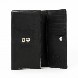 Дамски портфейл, Nicoleta PT983, естествена кожа, черен - Img 5