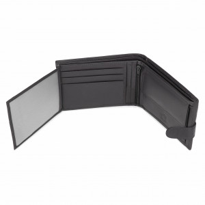 Мъжки портфейл Delis, Dima PT1177, естествена кожа, черен - Img 3