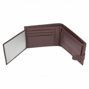 Мъжки портфейл Delis, Dima PT1179, естествена кожа, кафяв - Img 3