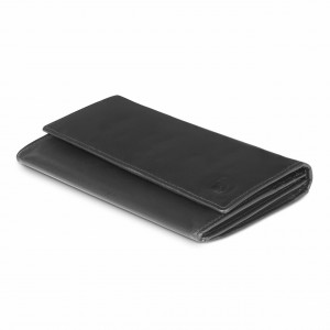 Дамски портфейл Delis, Bailey PT1184, естествена кожа, черен - Img 4