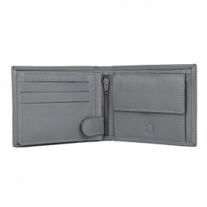 Мъжки портфейл Delis, Ilias PT1166, естествена кожа, сив - Img 2