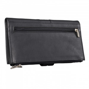Дамски портфейл Delis, Milada PT1225, естествена кожа, черен - Img 4