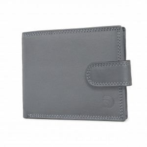 Мъжки портфейл Delis, Dima PT1180, естествена кожа, сив - Img 1