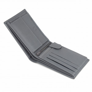Мъжки портфейл Delis, Ilias PT1166, естествена кожа, сив - Img 3
