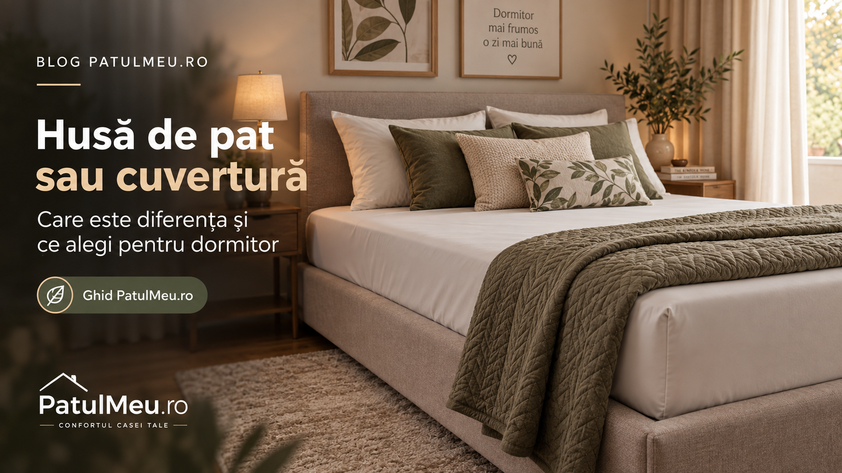 Husă de pat sau cuvertură: care este diferența și ce alegi pentru dormitor