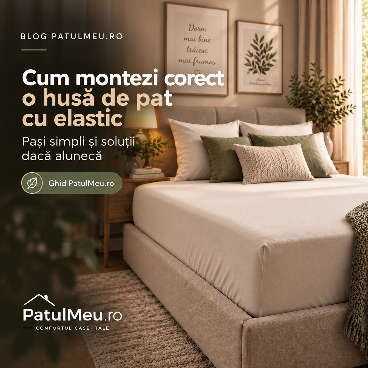 Cum montezi corect o husă de pat cu elastic: pași simpli și soluții dacă alunecă