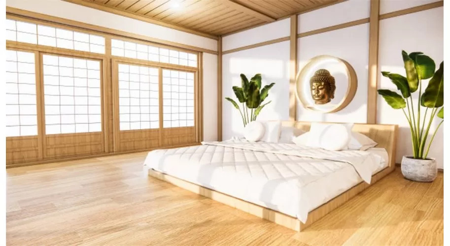 Dormitor în stil japonez: idei pentru un spațiu simplu, calm și funcțional